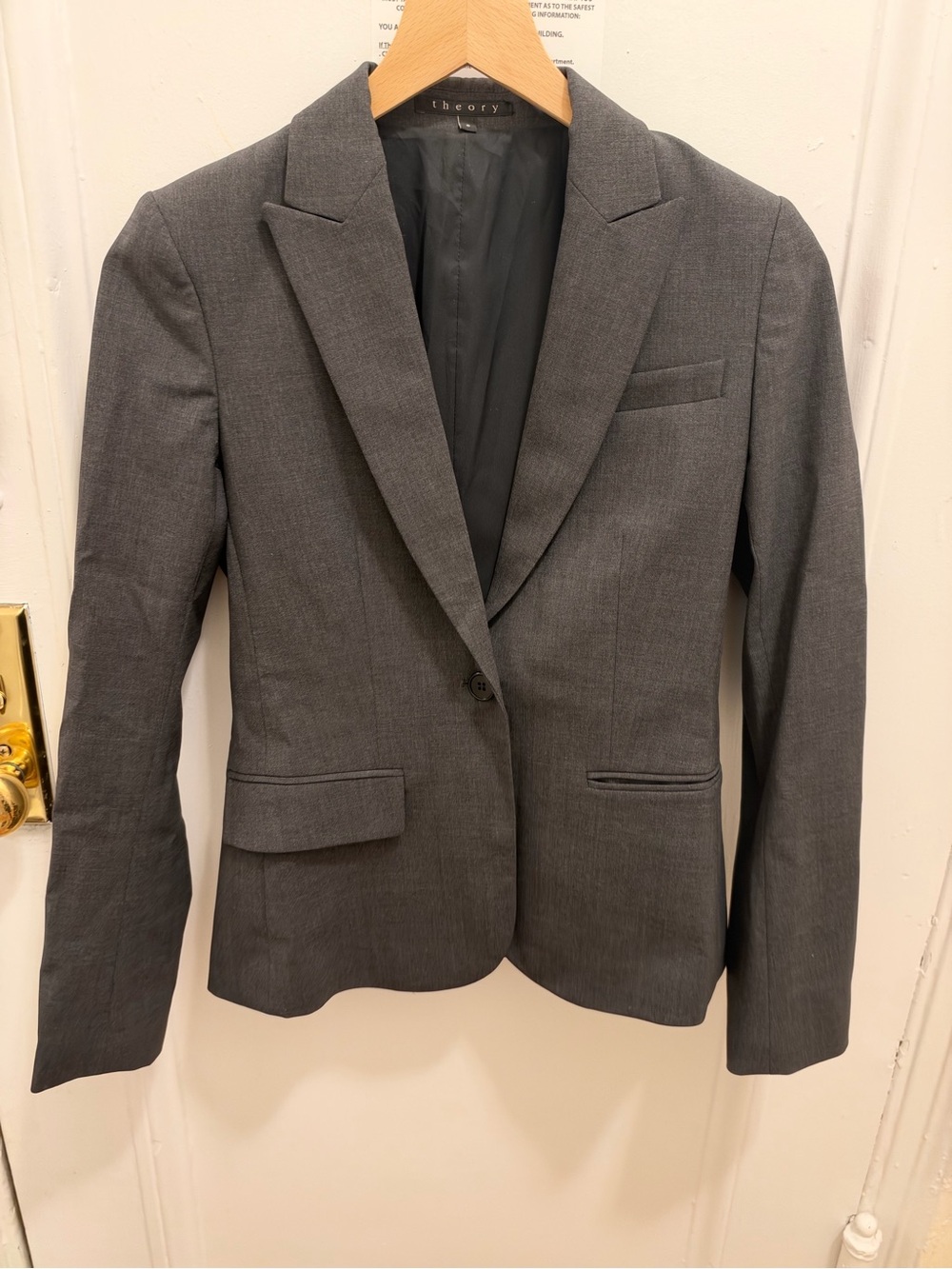 Theory Women’s Gray Tailored Blazer